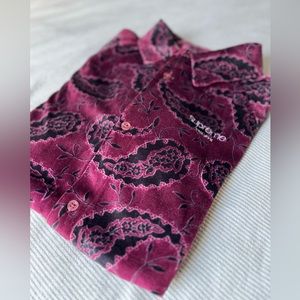 Supreme Velour Paisley Button Up